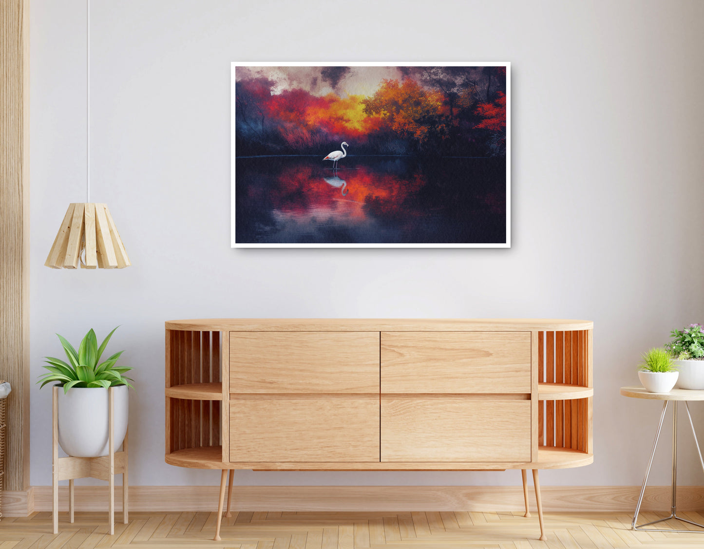 Alternate view of Swan Lake Sunset African American canvas print