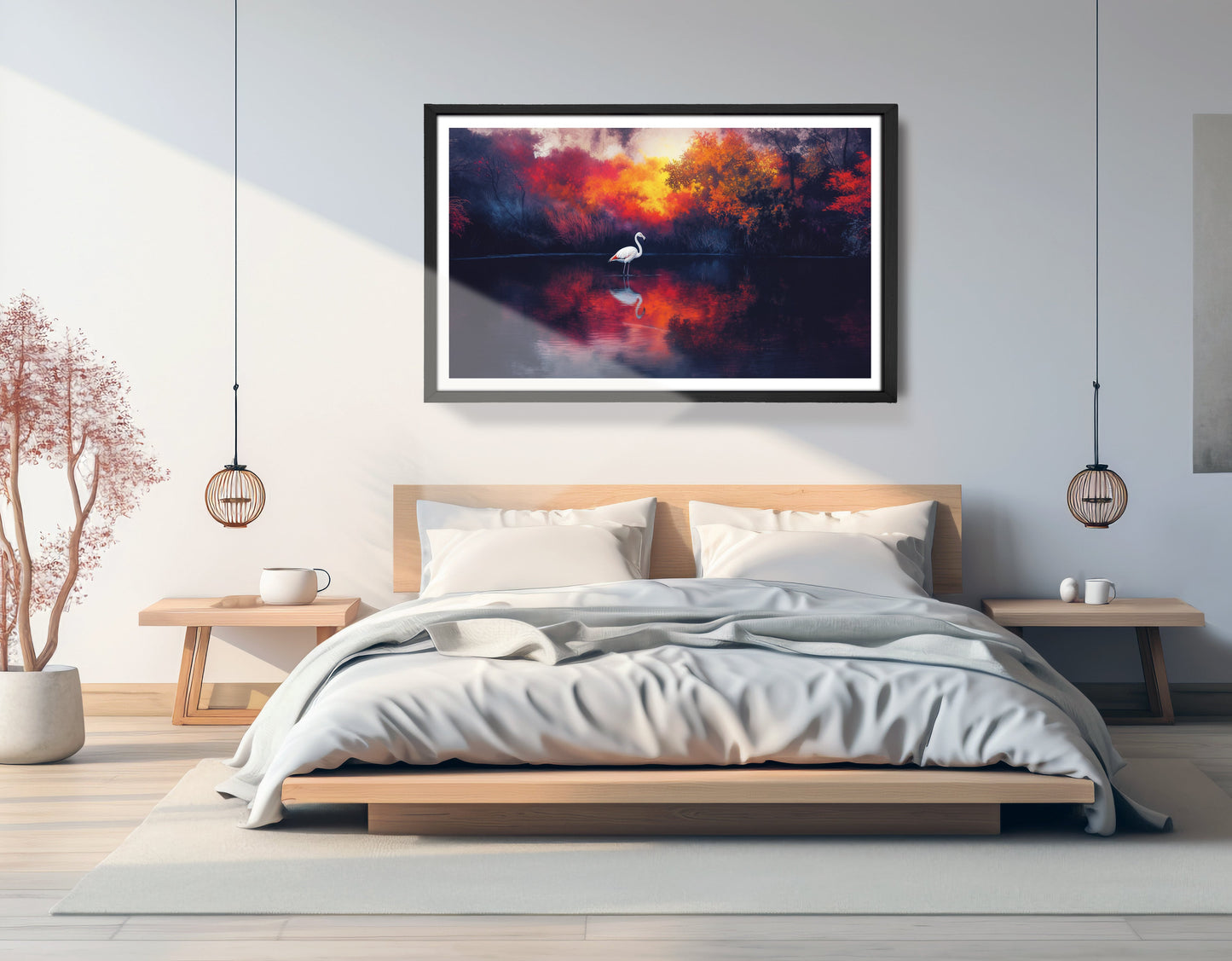 Swan Lake Sunset African American canvas print view 69