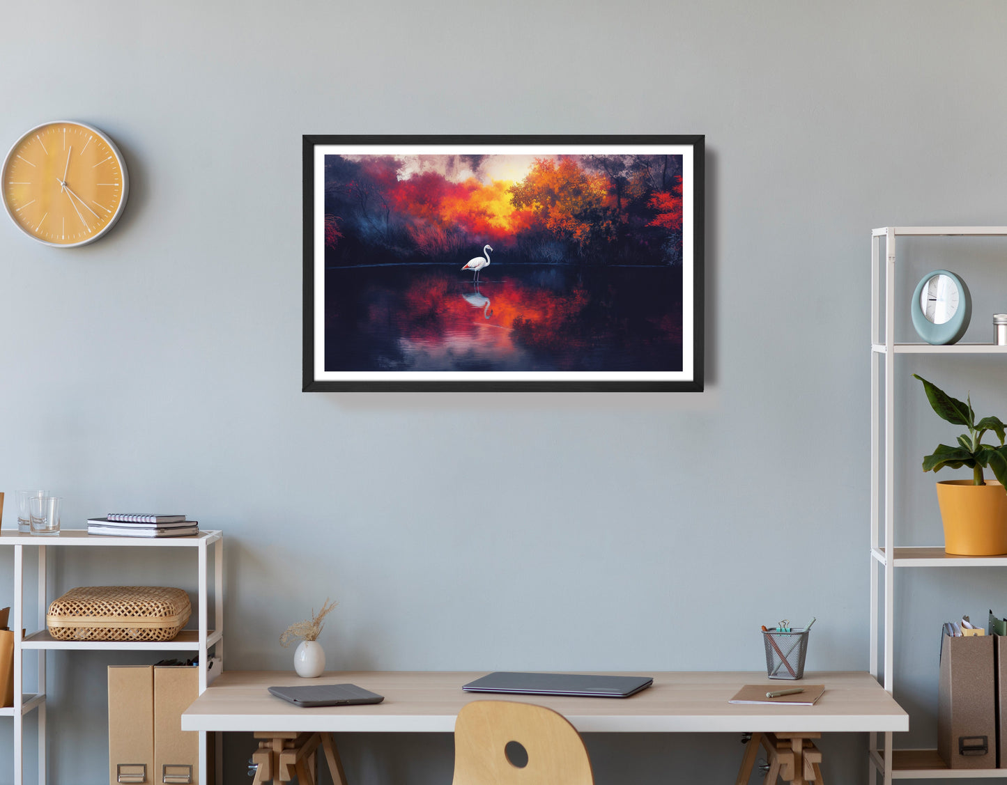 Swan Lake Sunset African American canvas print view 72