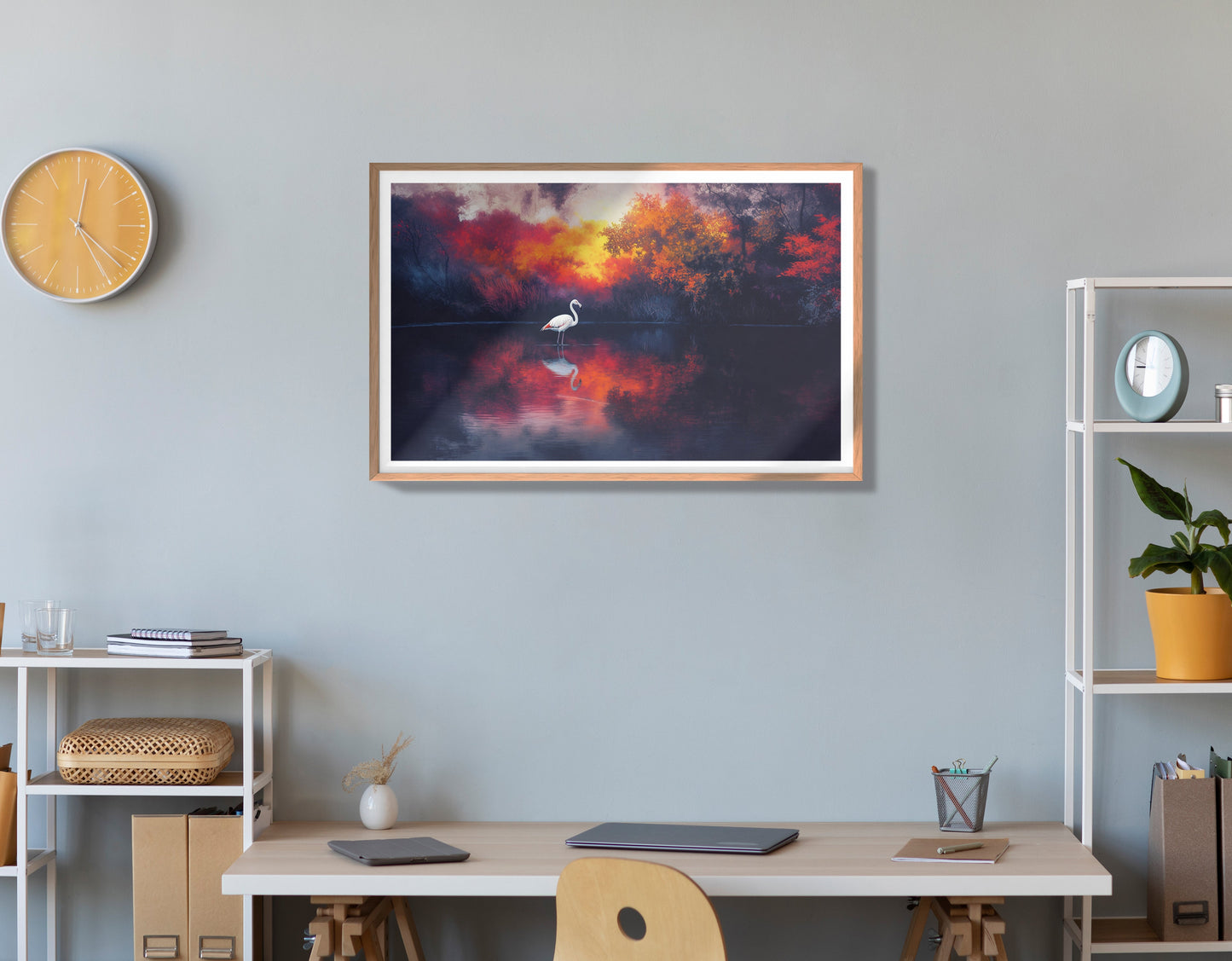 Swan Lake Sunset African American canvas print view 84