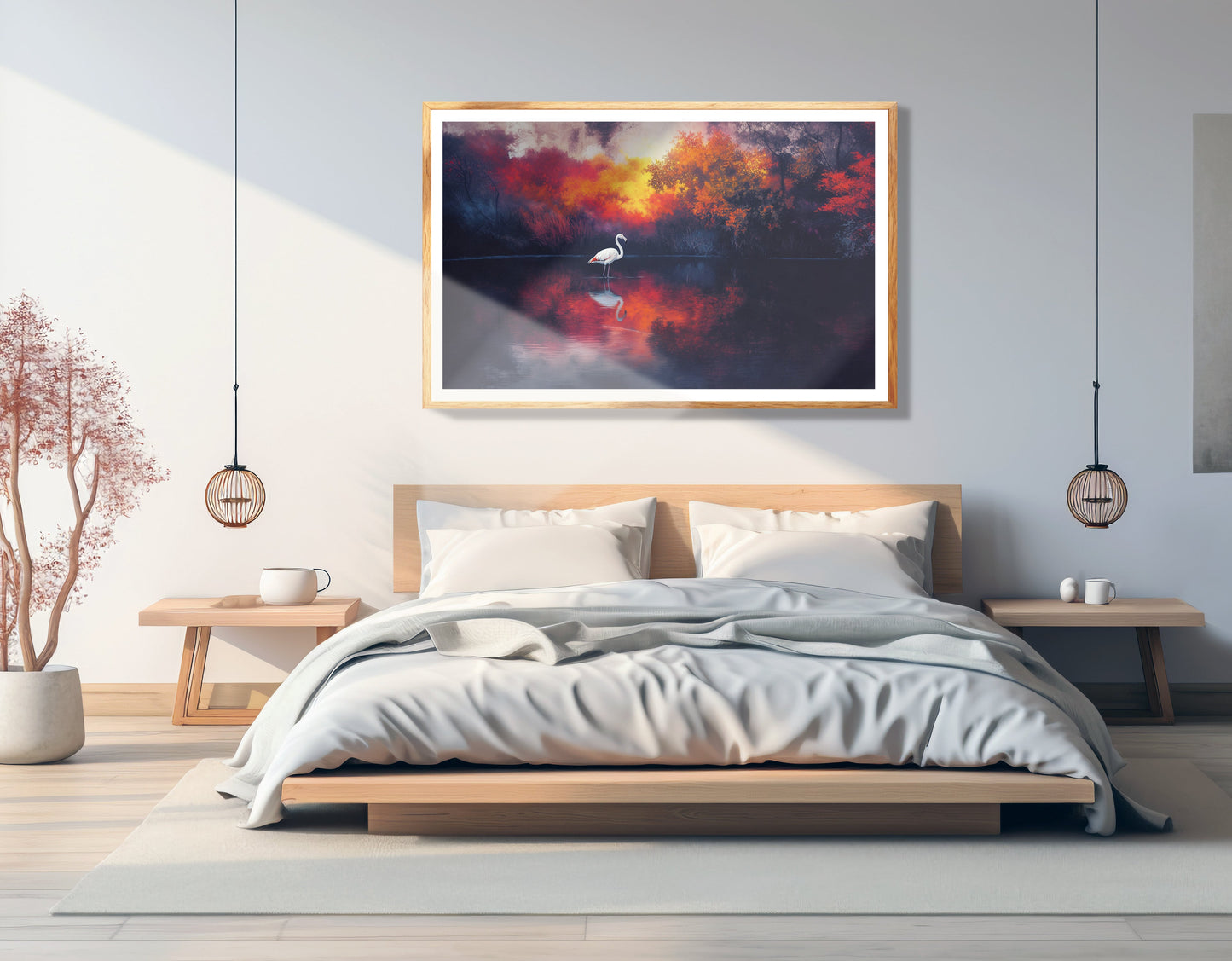Swan Lake Sunset African American canvas print view 75