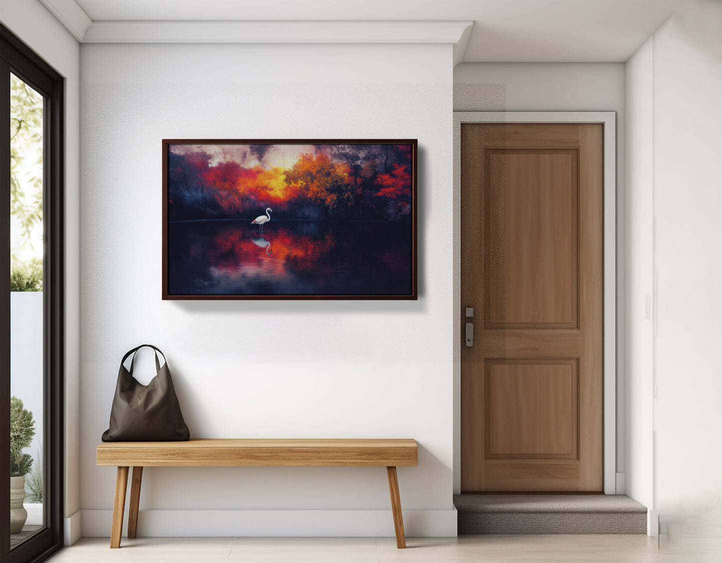 Swan Lake Sunset African American canvas print view 35