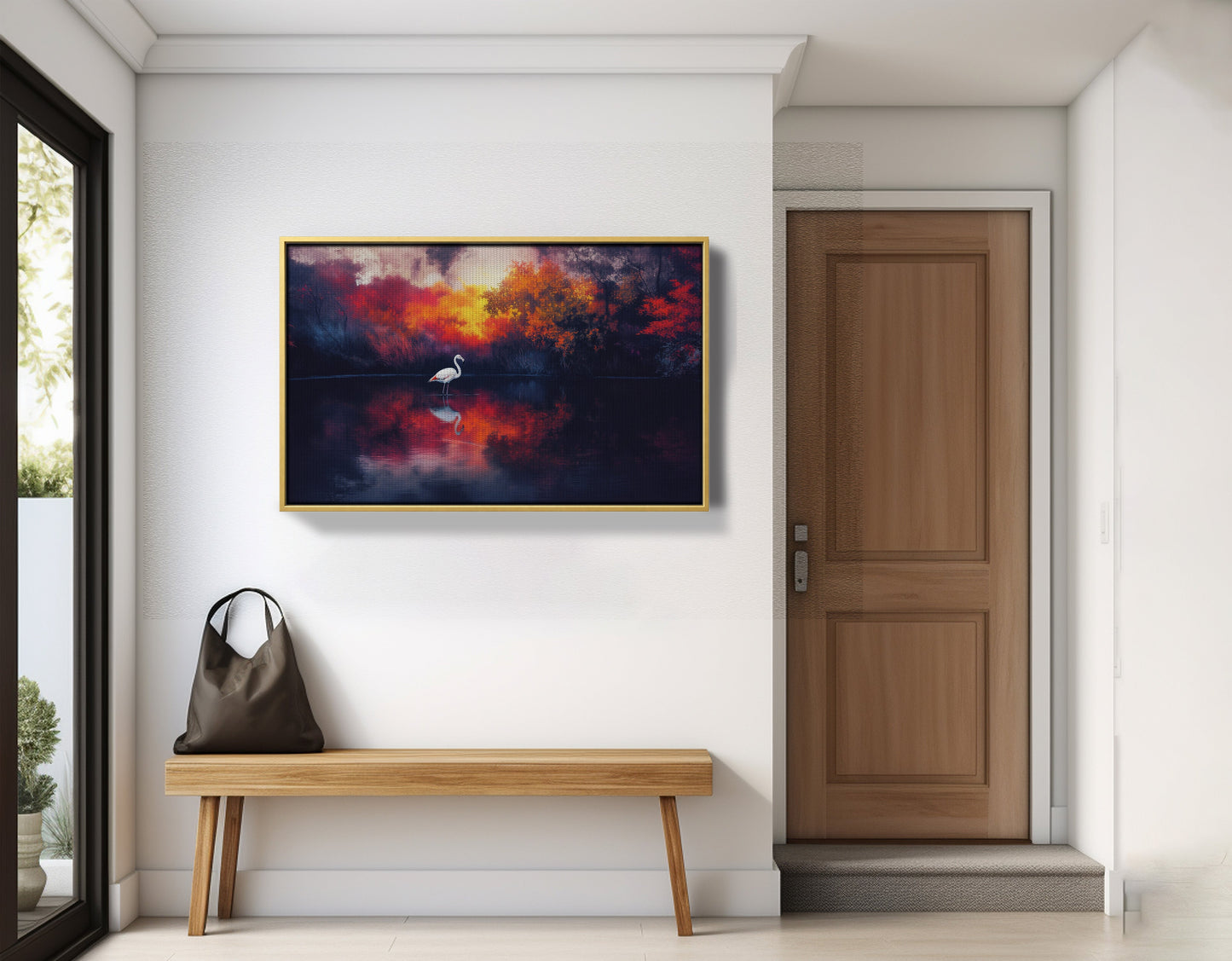 Swan Lake Sunset African American canvas print view 41