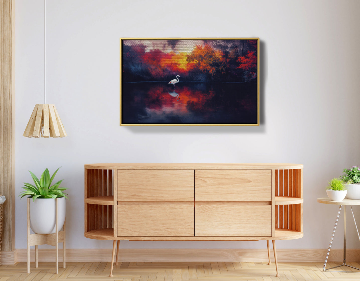 Swan Lake Sunset African American canvas print view 38