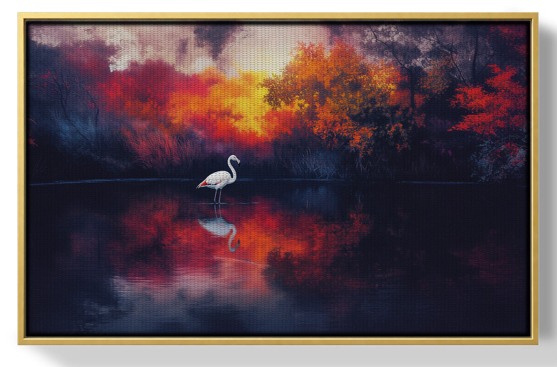 Swan Lake Sunset African American canvas print view 37