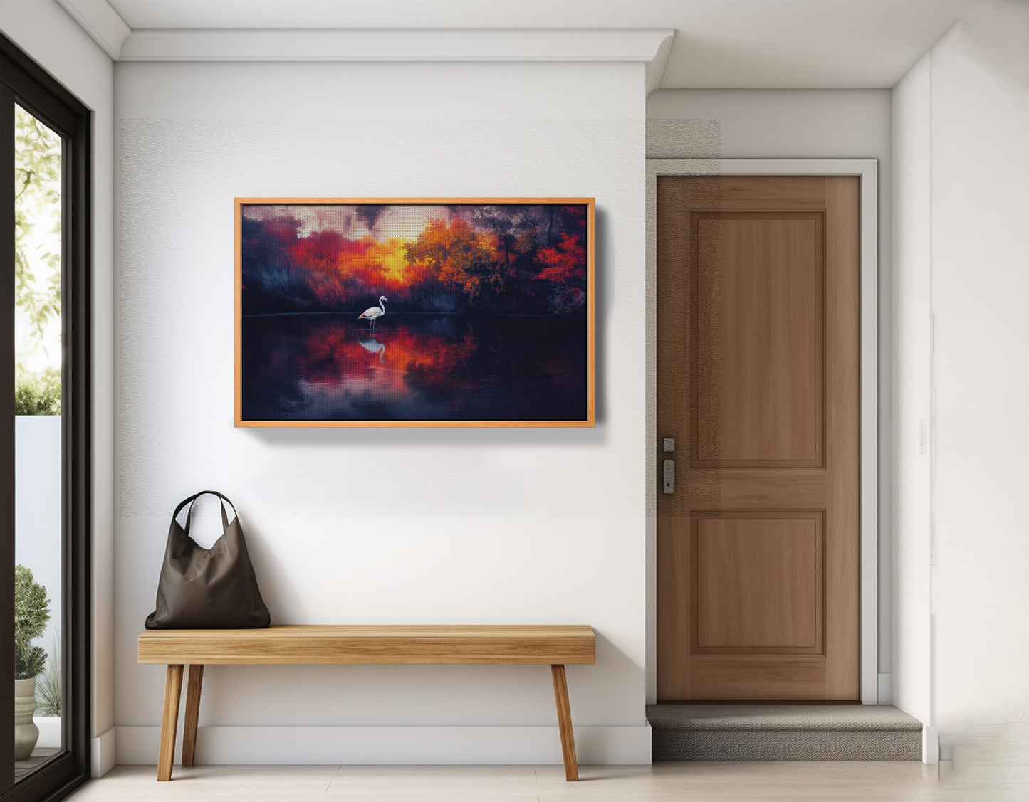Swan Lake Sunset African American canvas print view 47