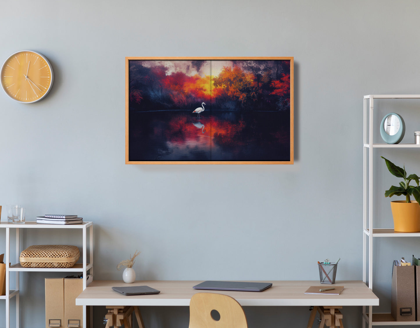 Swan Lake Sunset African American canvas print view 48