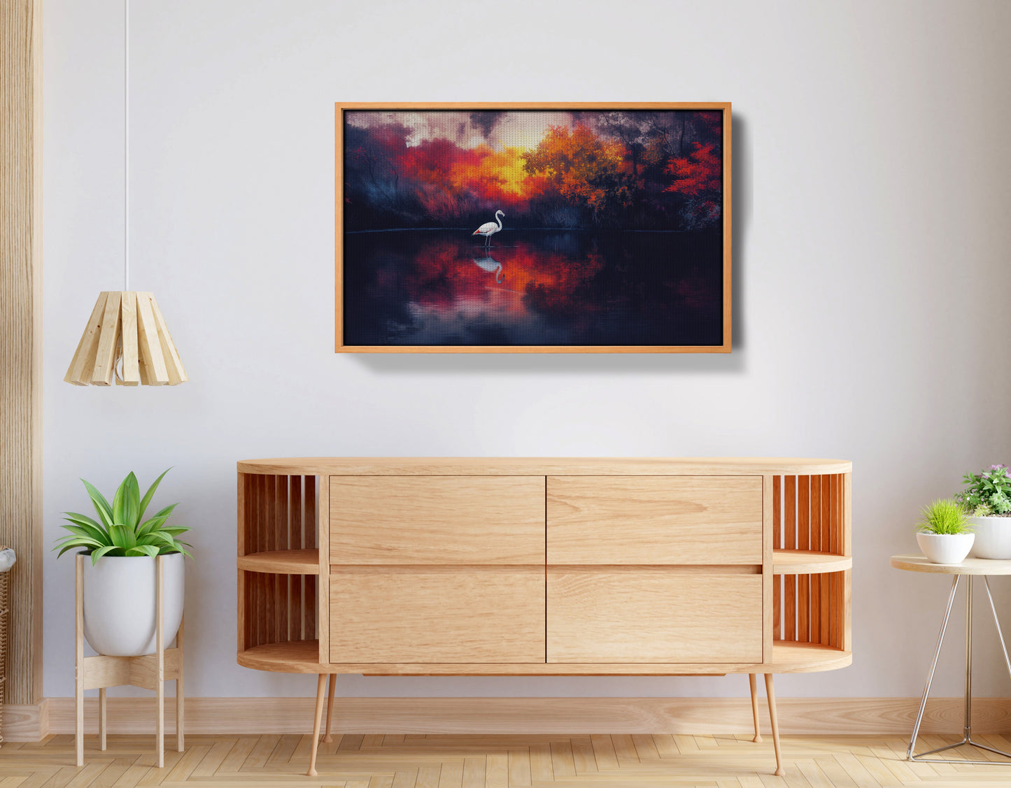 Swan Lake Sunset African American canvas print view 44