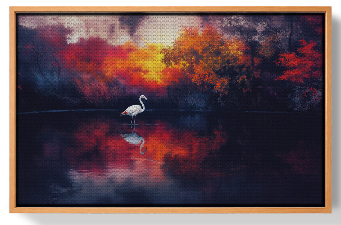 Swan Lake Sunset African American canvas print view 43