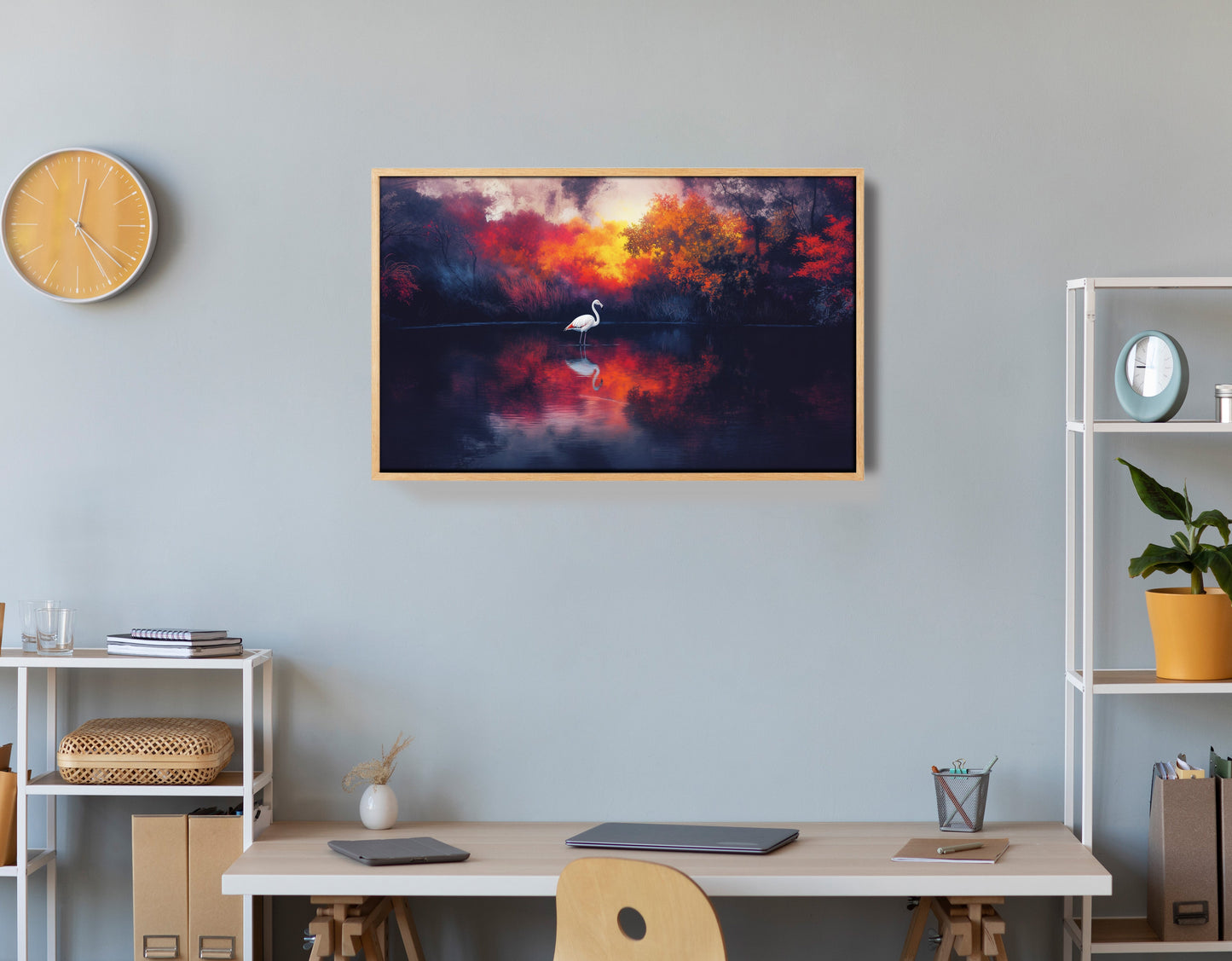 Swan Lake Sunset African American canvas print view 54