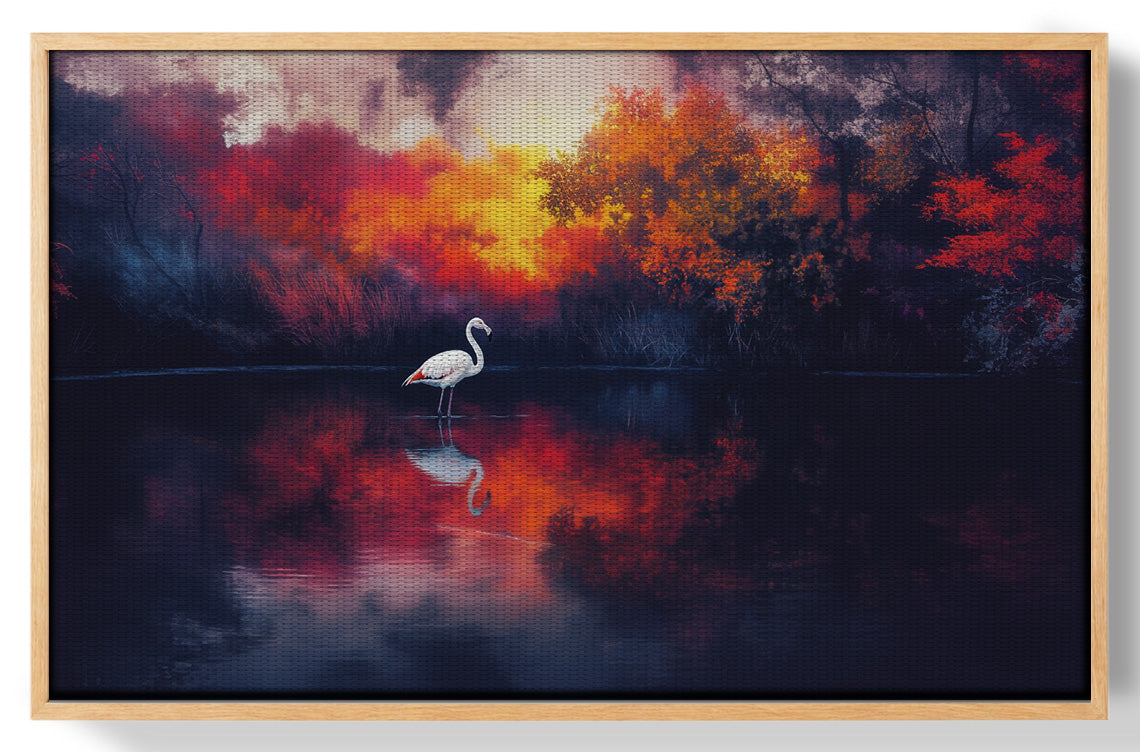 Swan Lake Sunset African American canvas print view 49