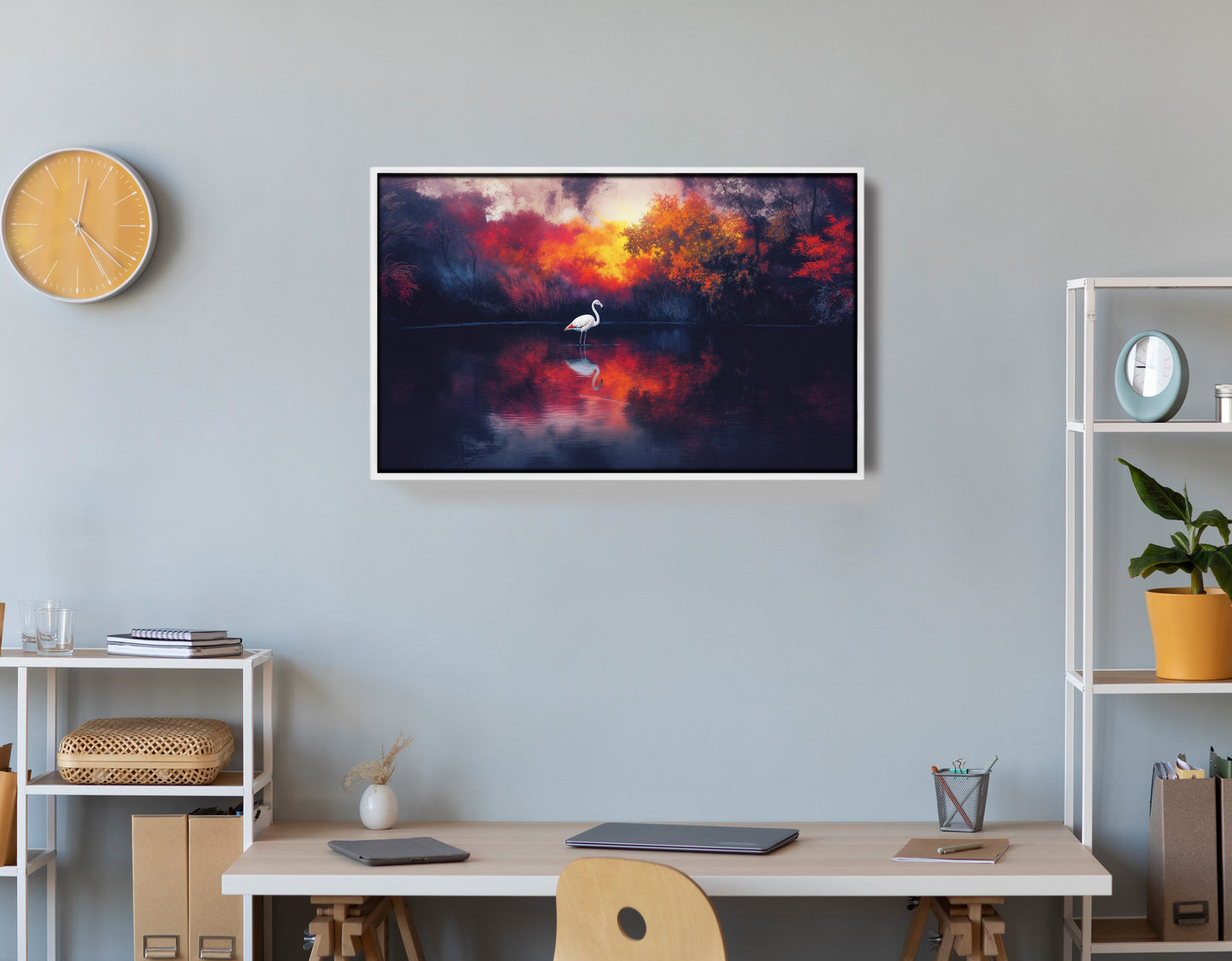 Swan Lake Sunset African American canvas print view 66