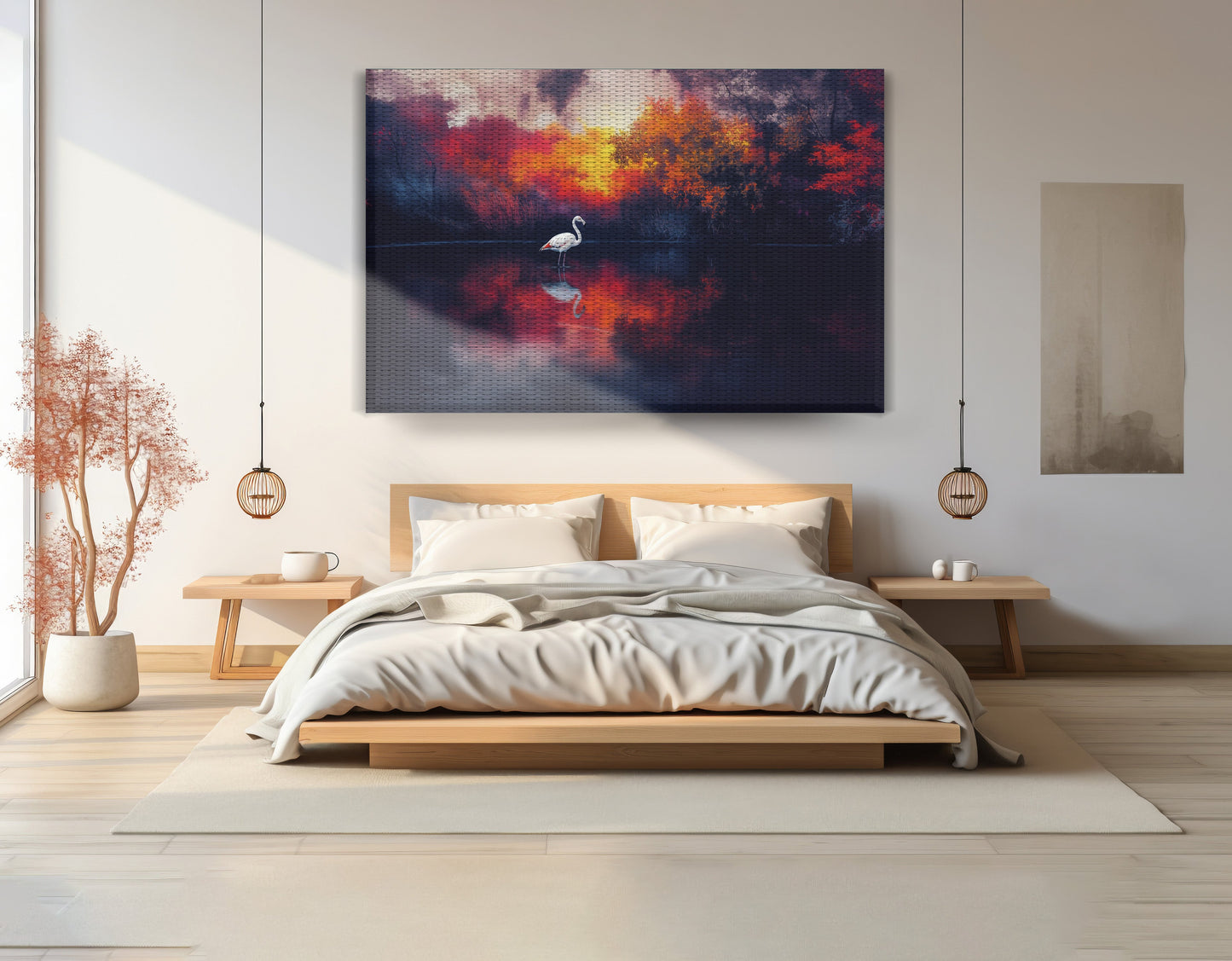 Swan Lake Sunset African American canvas print view 15