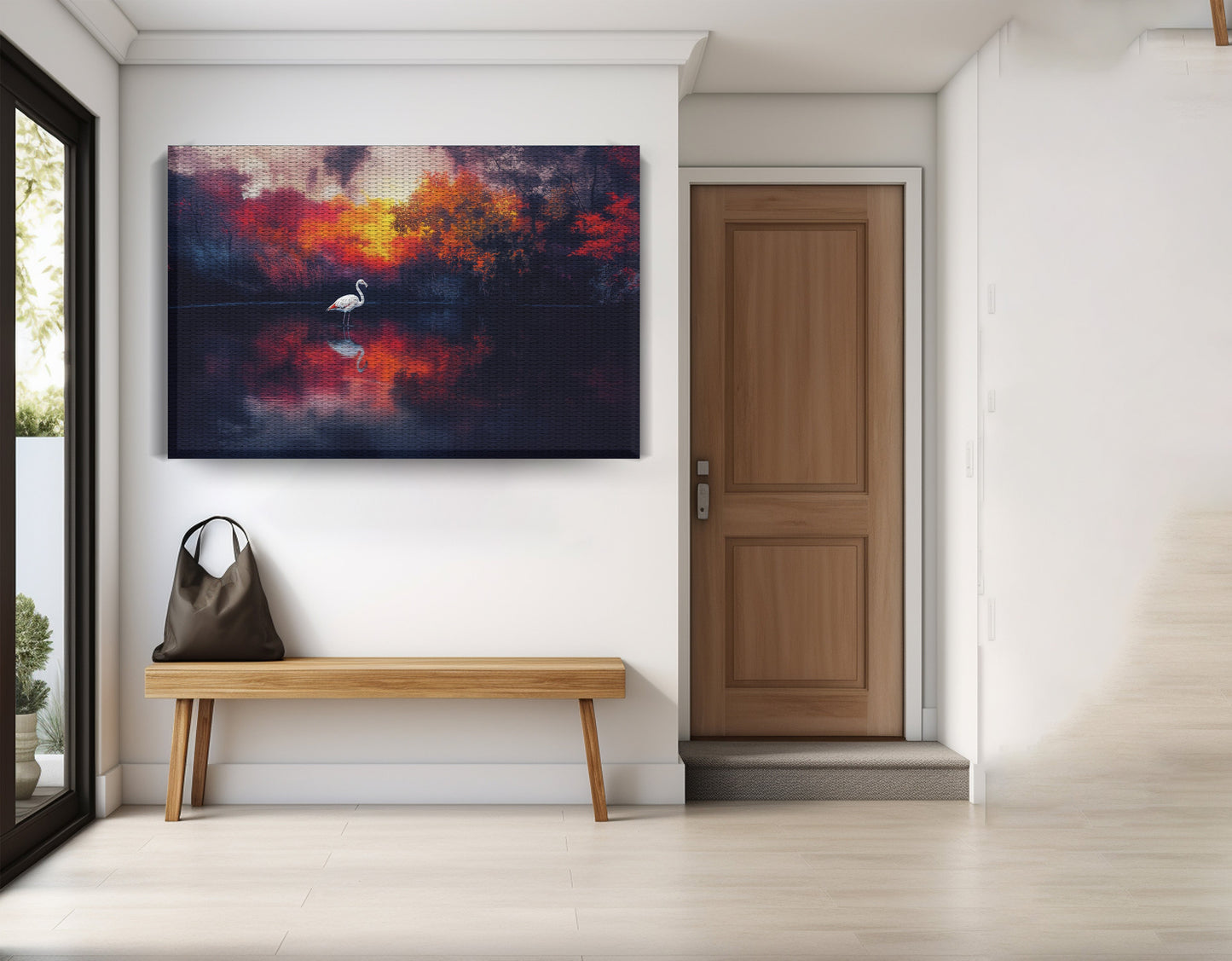 Swan Lake Sunset African American canvas print view 17