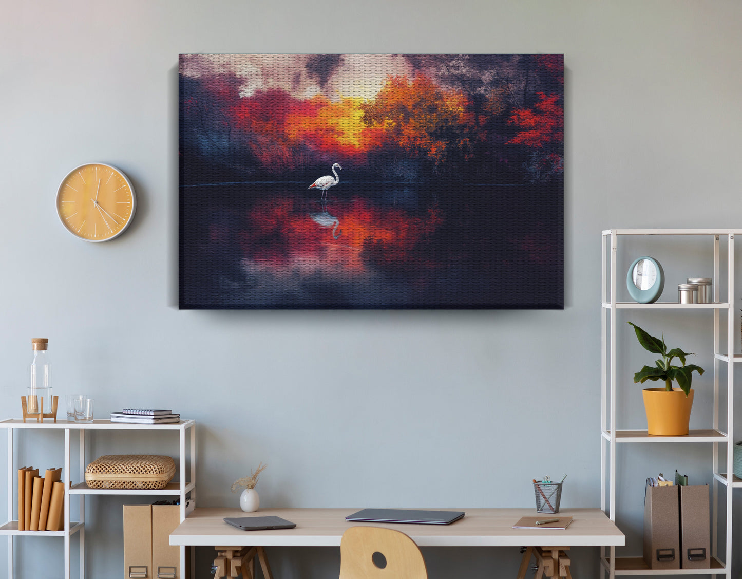Swan Lake Sunset African American canvas print view 18