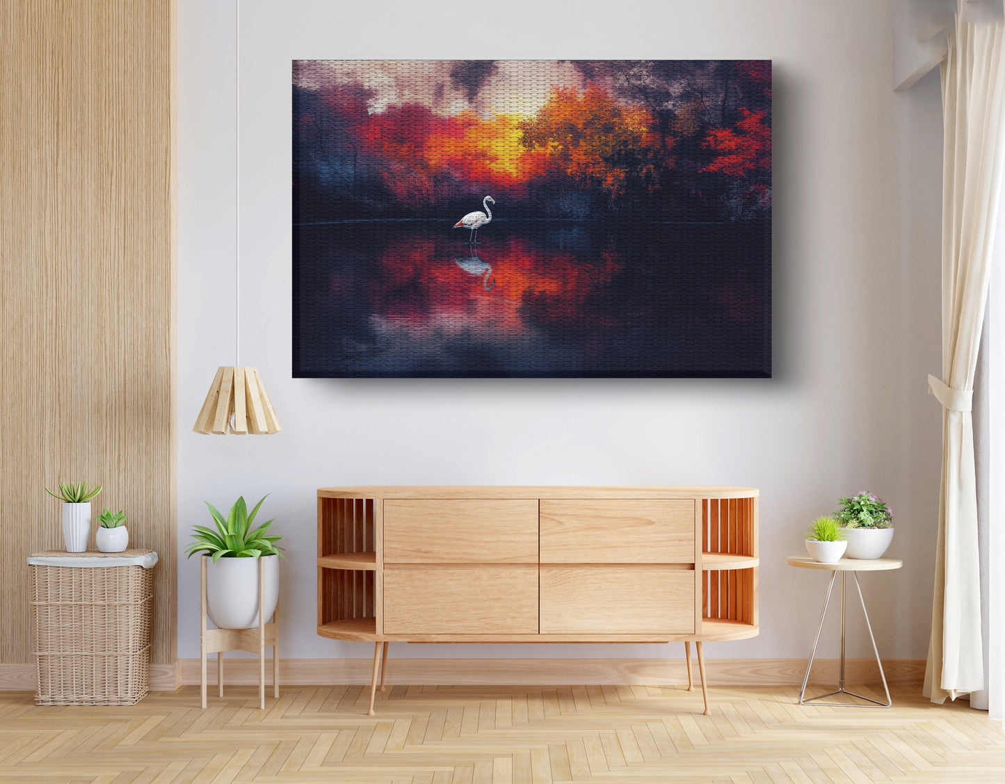 Swan Lake Sunset African American canvas print view 14