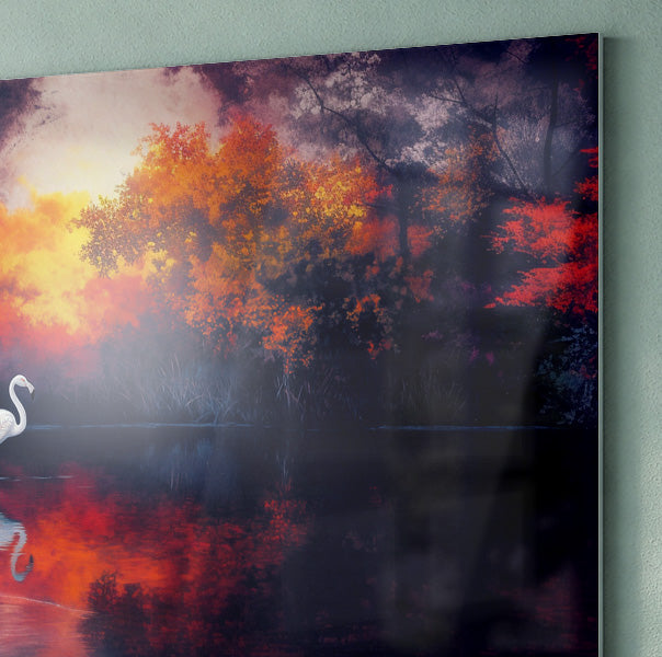 Swan Lake Sunset African American canvas print view 20