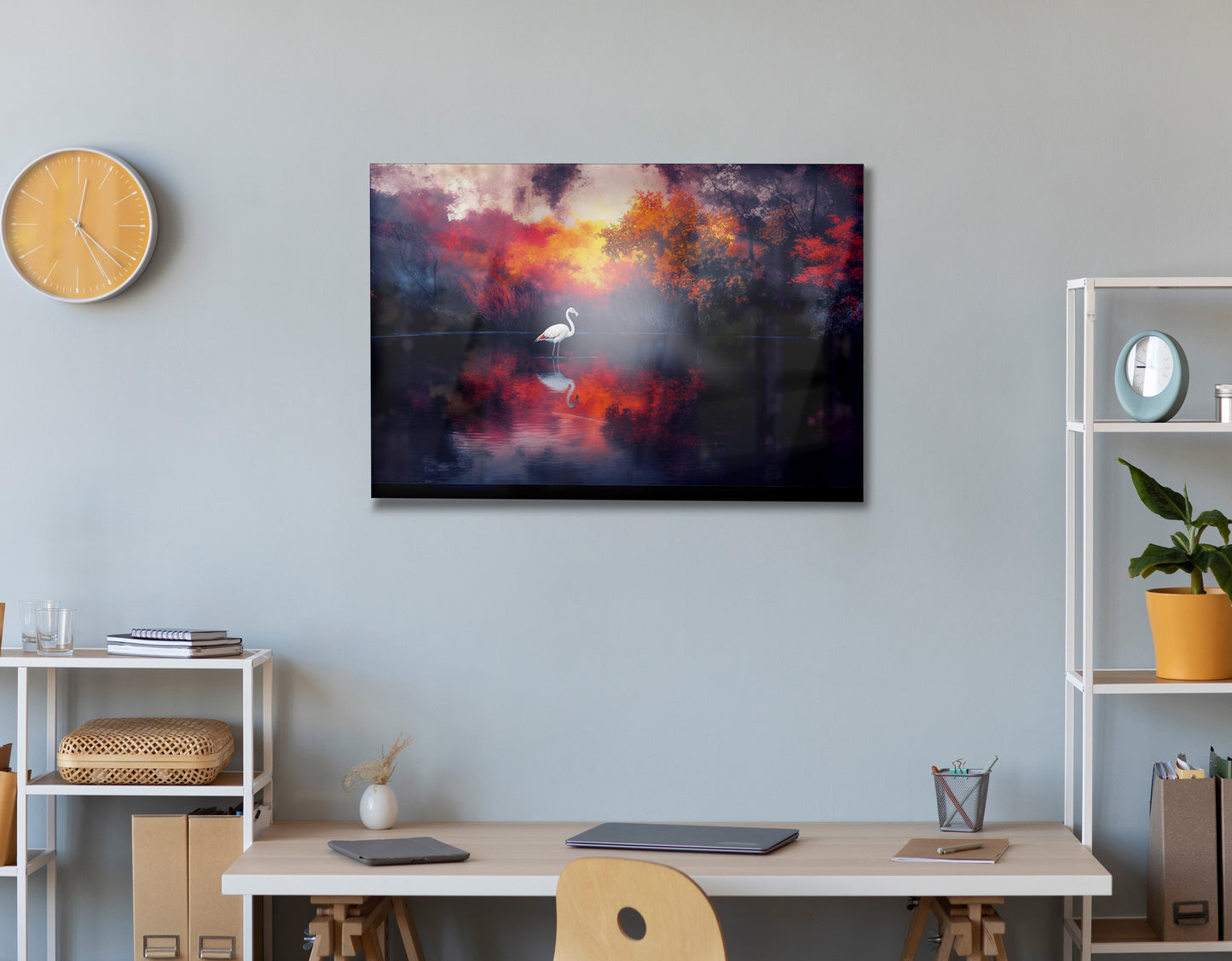 Swan Lake Sunset African American canvas print view 22