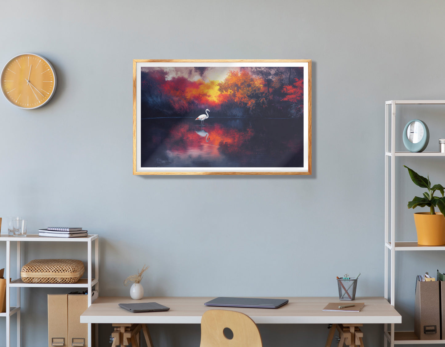 Elephant Sunset Safari Black Black culture wall art view 78
