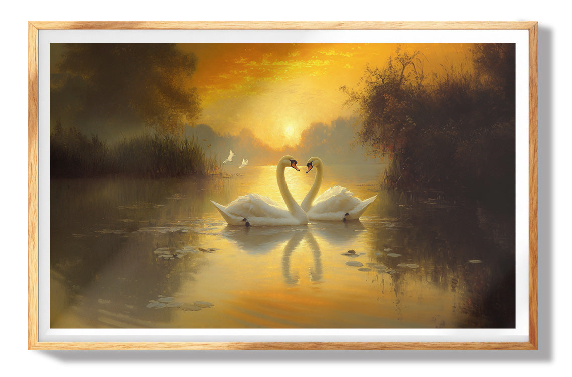 Flamingo Lake Sunset African American canvas print view 73