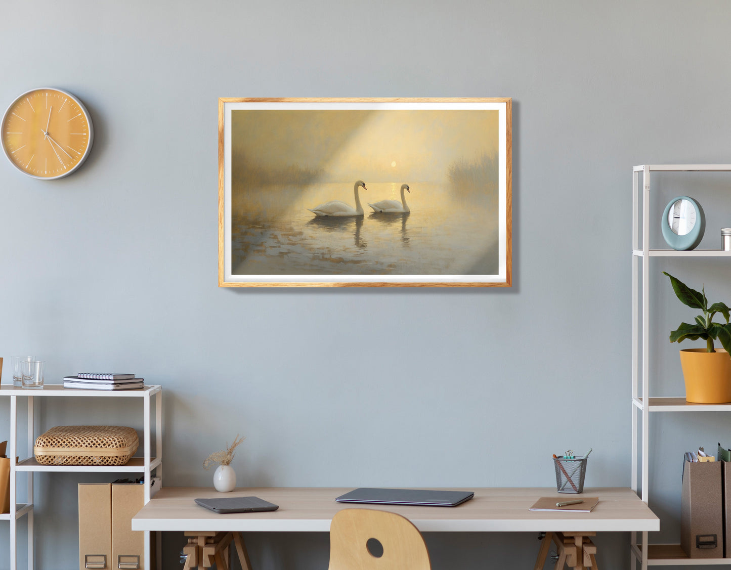 Blue Moon Swan Lake African American canvas print view 78