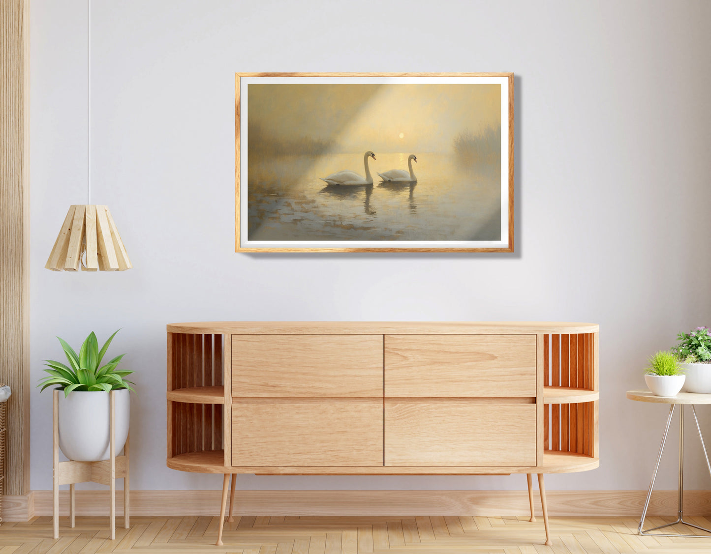 Blue Moon Swan Lake African American canvas print view 74
