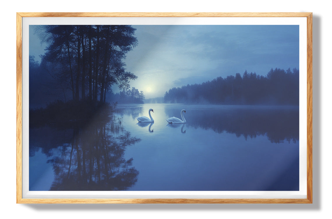 Golden Swan Lake African American canvas print view 73