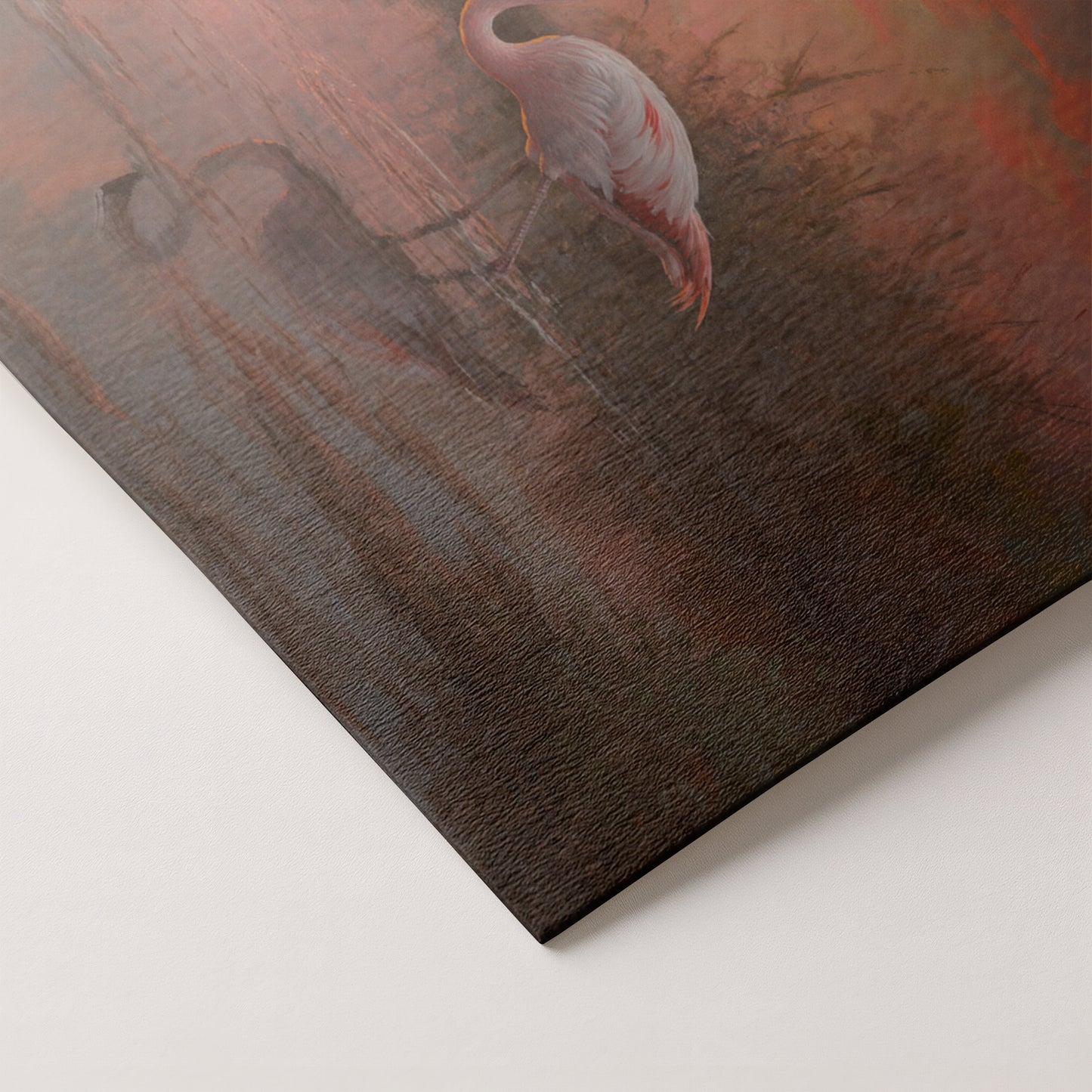 Flamingo Lake Sunset African American canvas print artwork by MoomZee Artwork