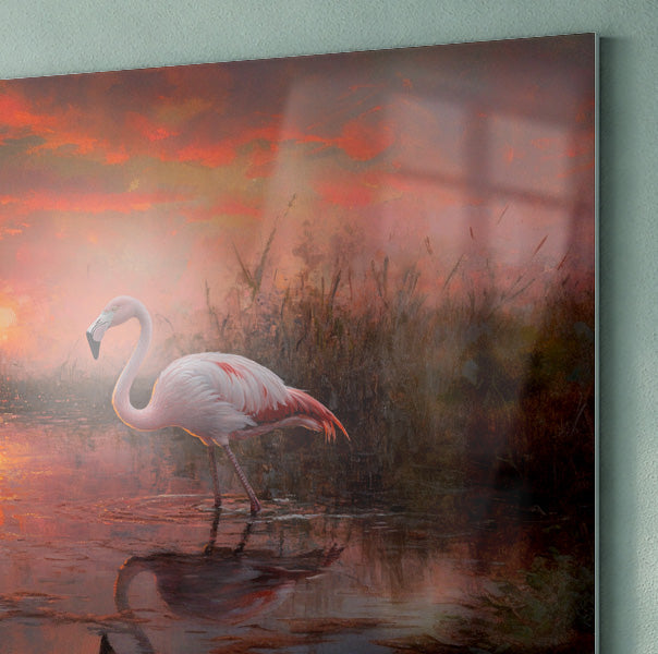 Flamingo Lake Sunset African American canvas print view 22