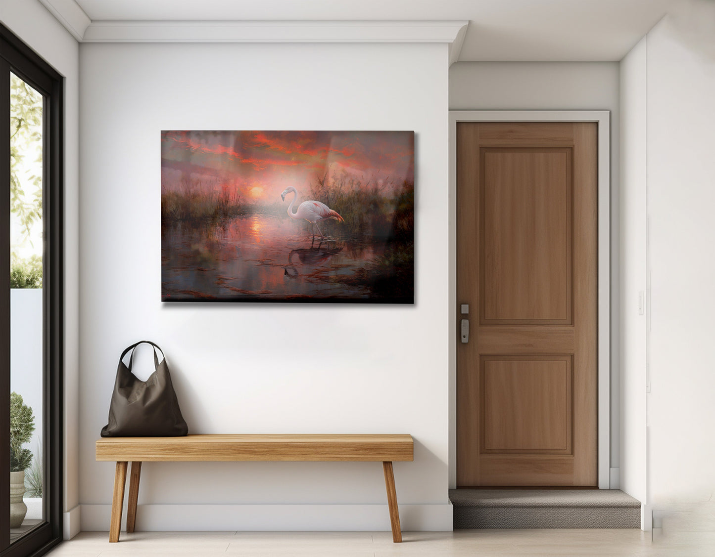 Flamingo Lake Sunset African American canvas print view 23