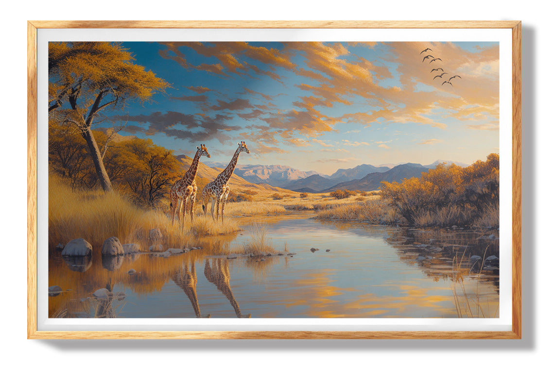 Pink Flamingo Lake African American canvas print view 73