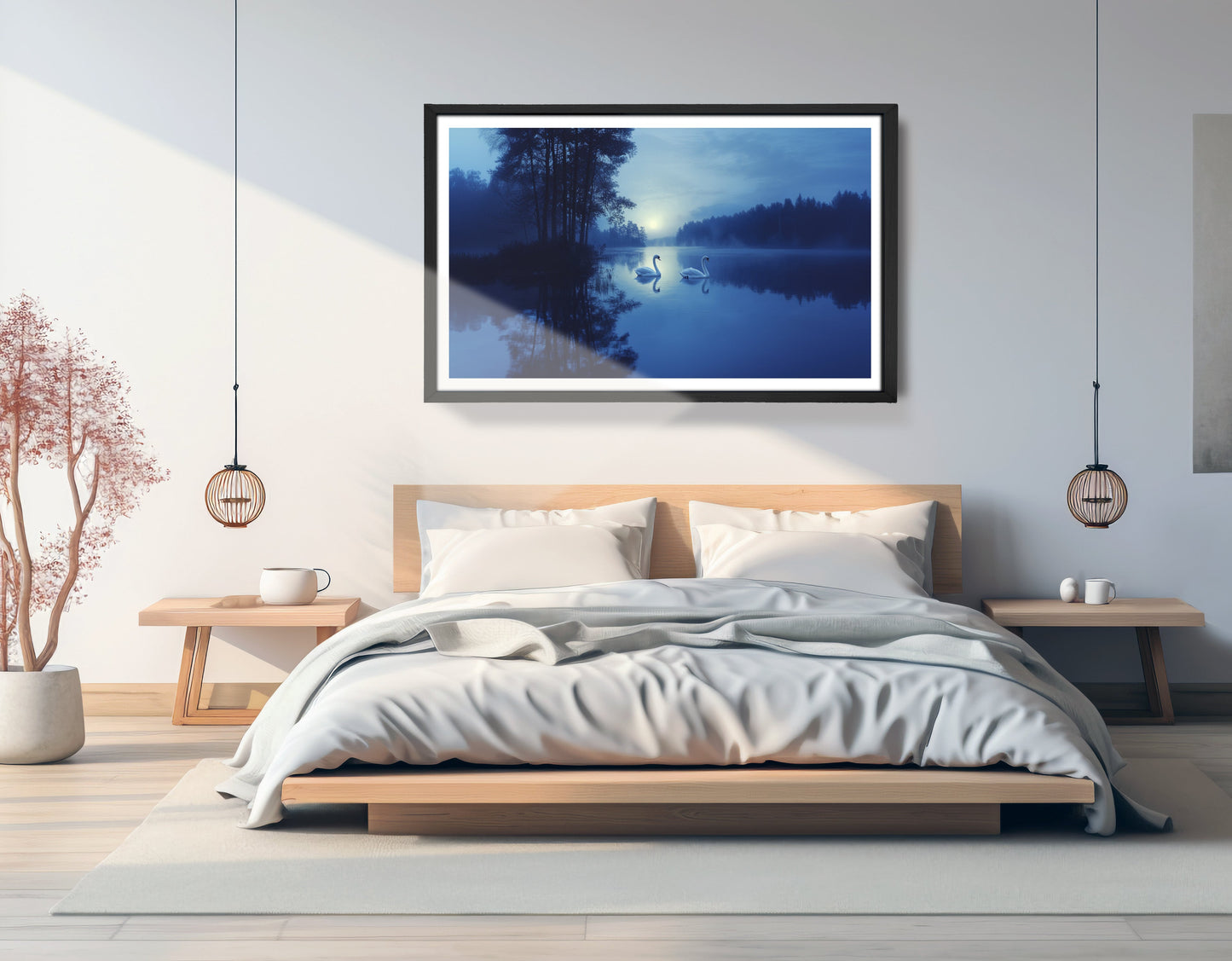 Blue Moon Swan Lake African American canvas print view 69