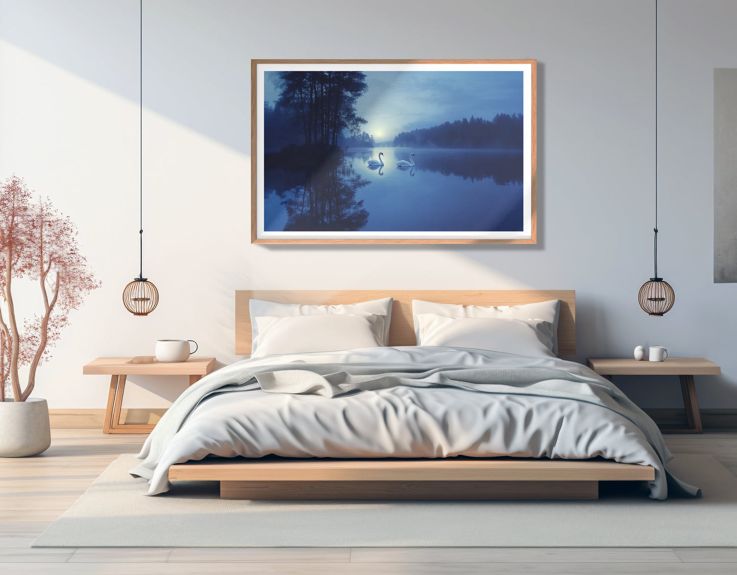 Blue Moon Swan Lake African American canvas print view 81