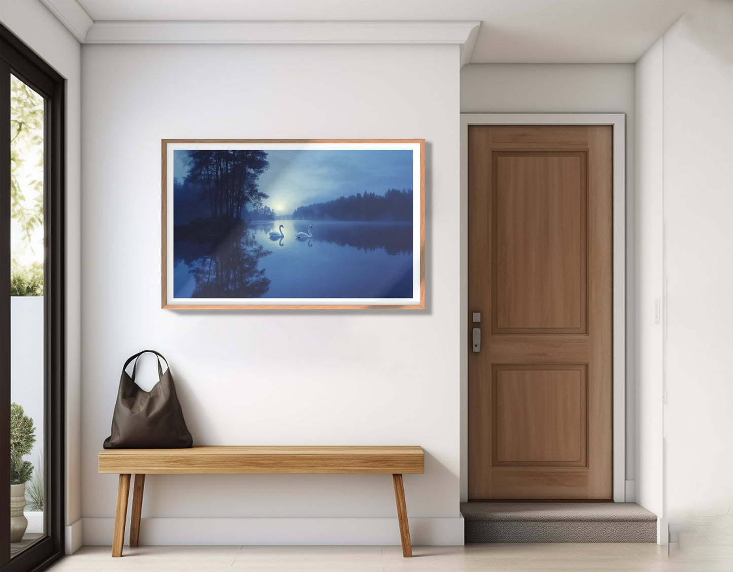 Blue Moon Swan Lake African American canvas print view 83