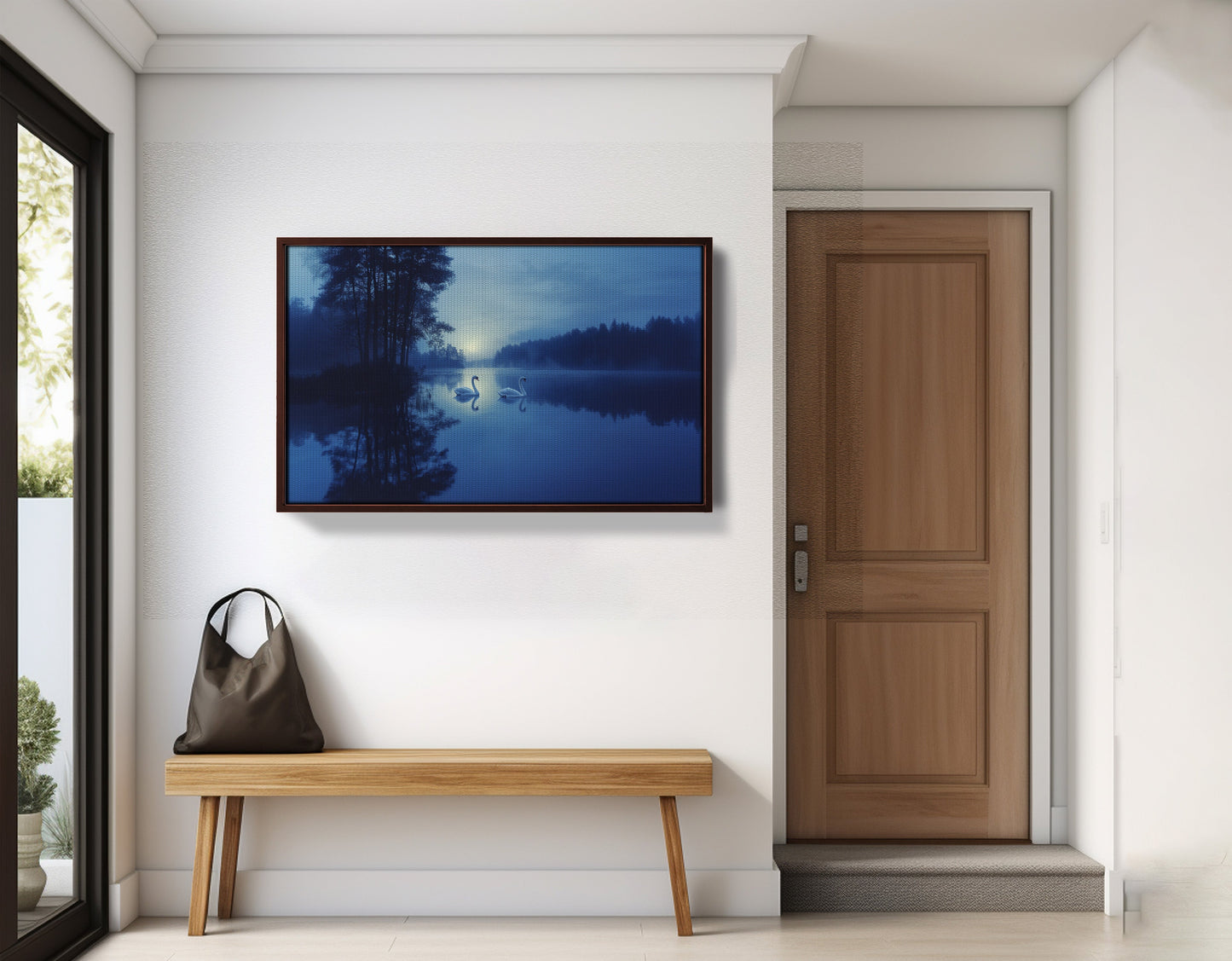 Blue Moon Swan Lake African American canvas print view 35