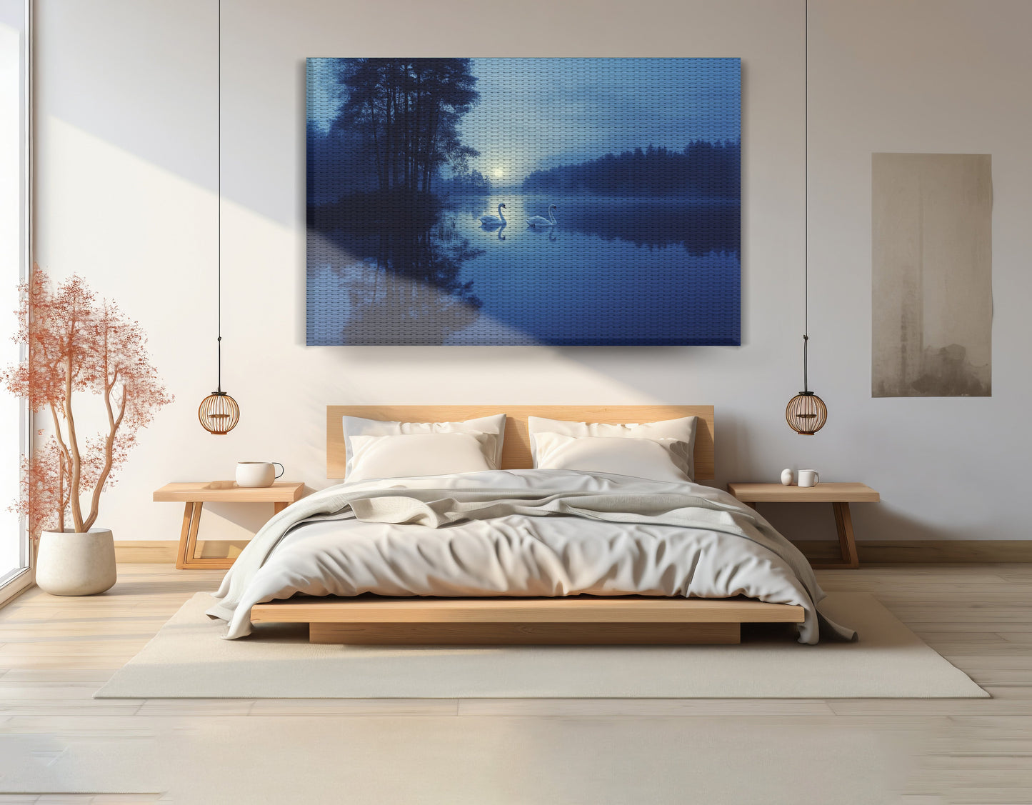 Blue Moon Swan Lake African American canvas print view 15