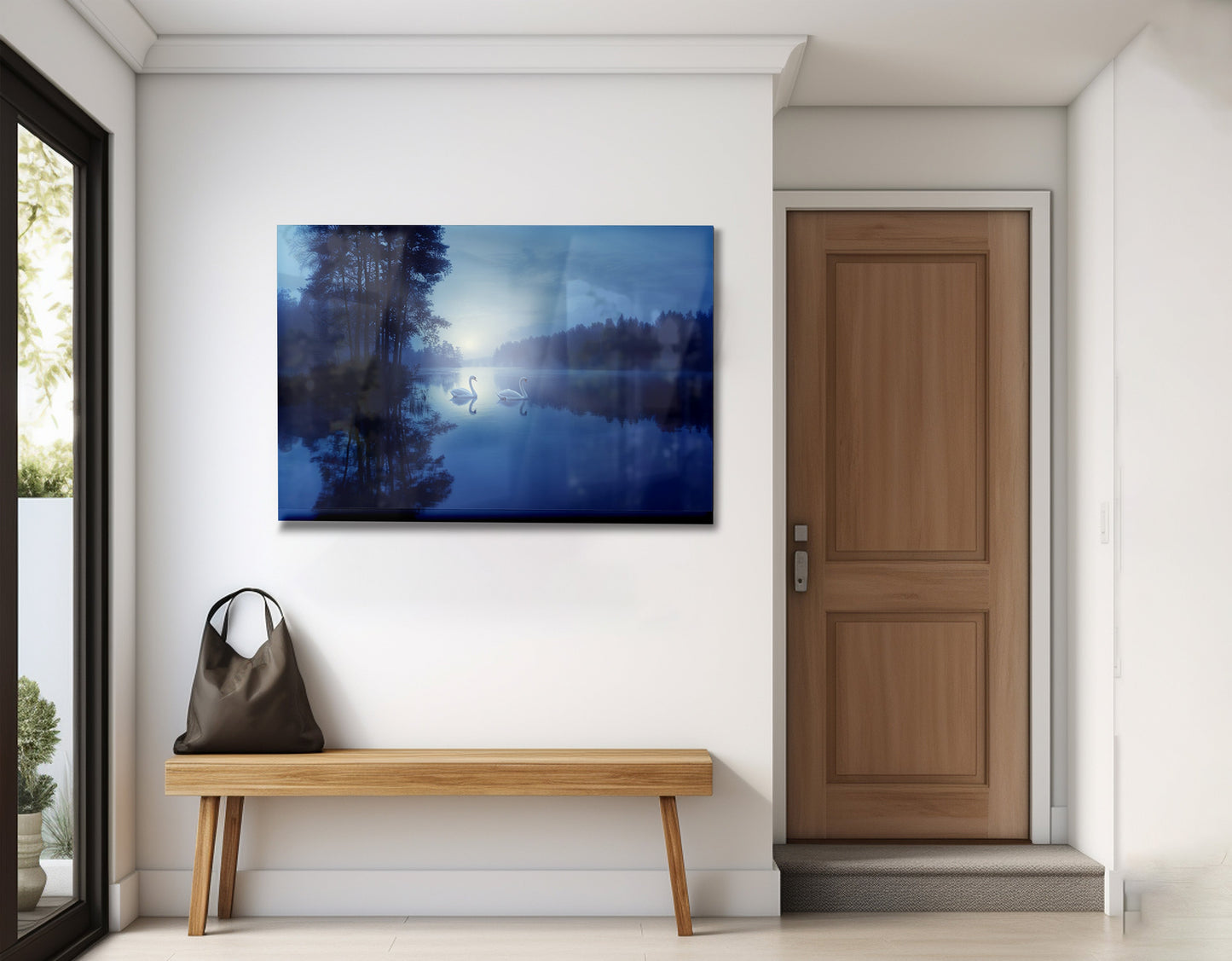 Blue Moon Swan Lake African American canvas print view 23
