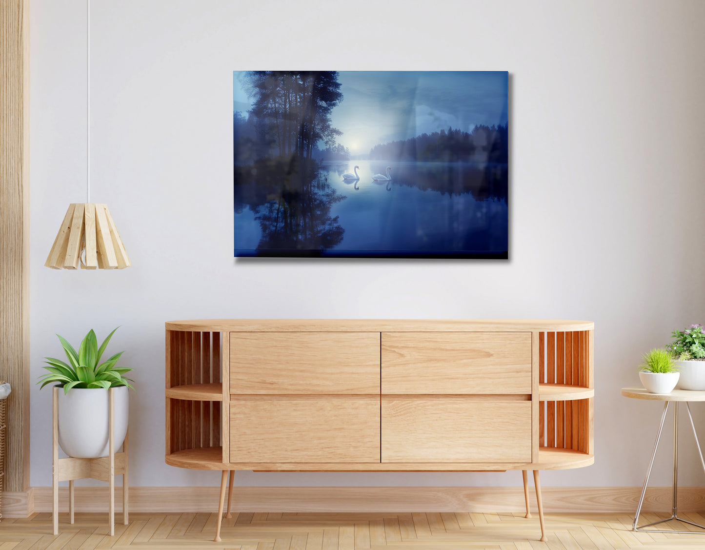 Blue Moon Swan Lake African American canvas print view 20