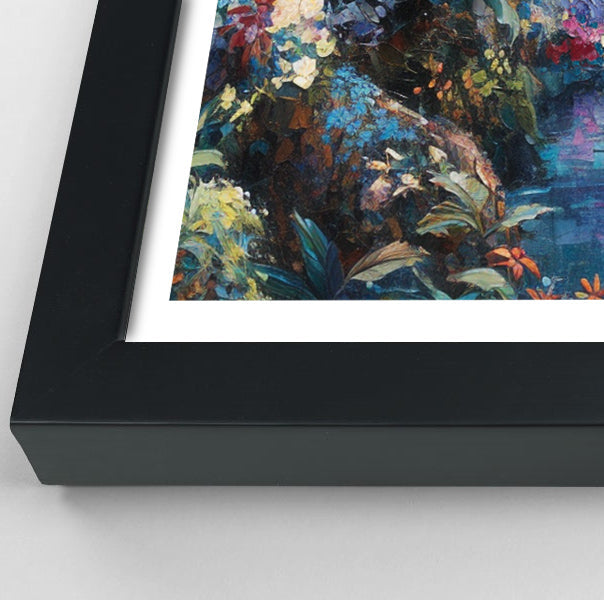 Black Mermaid Waterfall Fantasy African American canvas print view 70