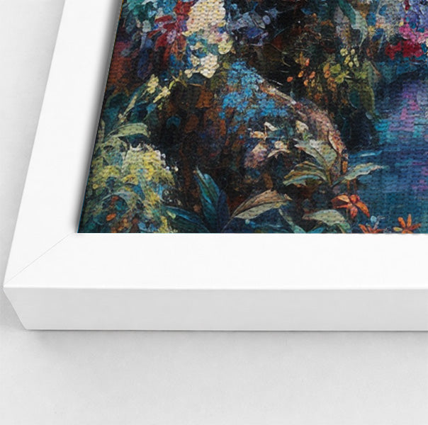 Black Mermaid Waterfall Fantasy African American canvas print view 64
