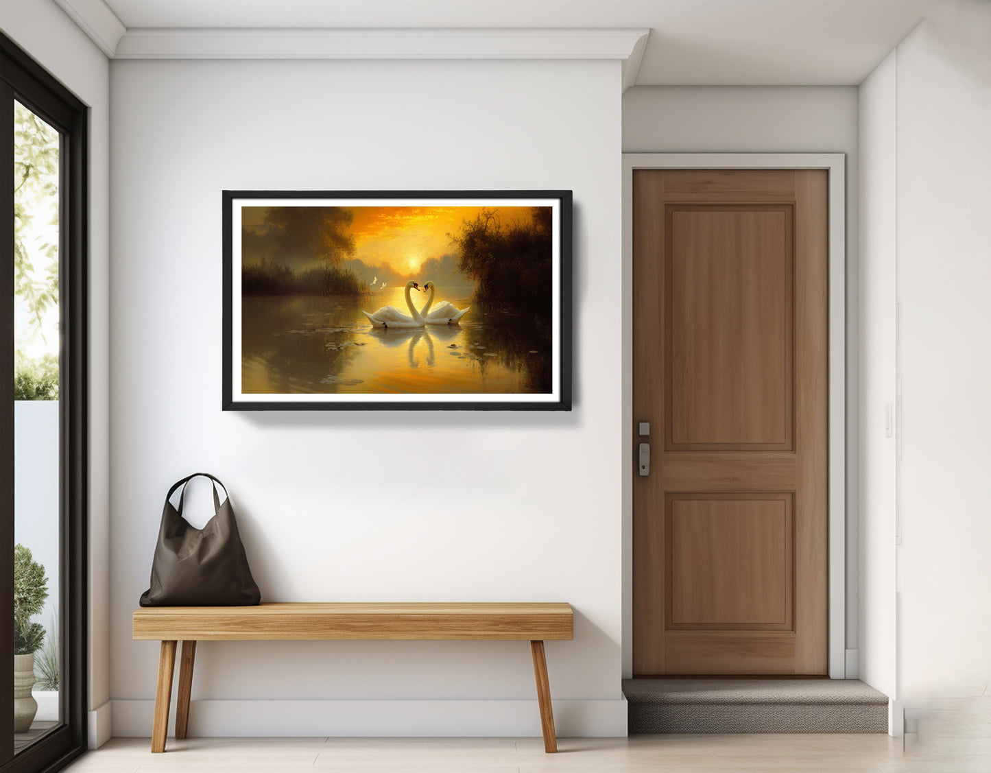 Golden Swan Lake African American canvas print view 71