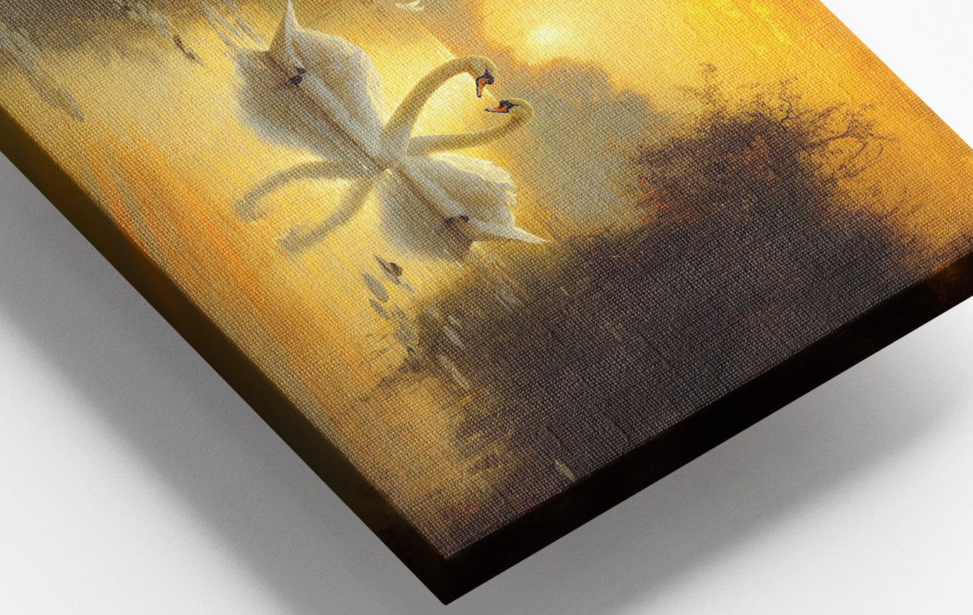 Golden Swan Lake African American canvas print view 16
