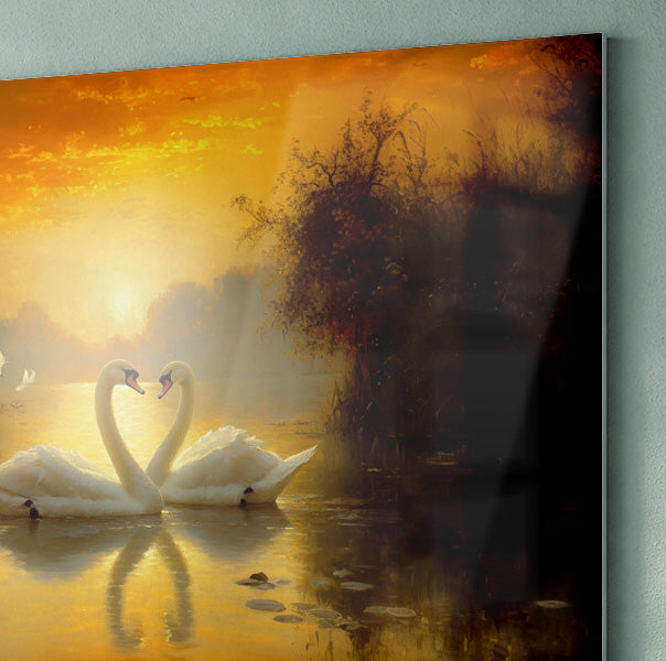 Golden Swan Lake African American canvas print view 22