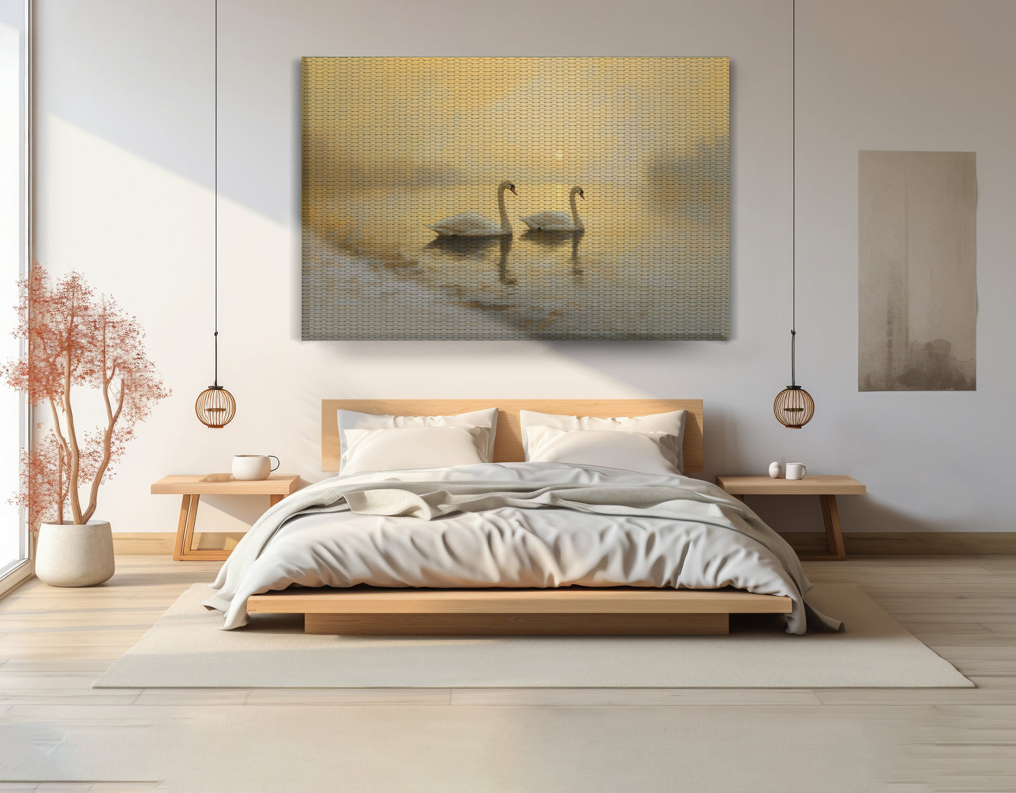 Misty Swan Lake African American canvas print view 15