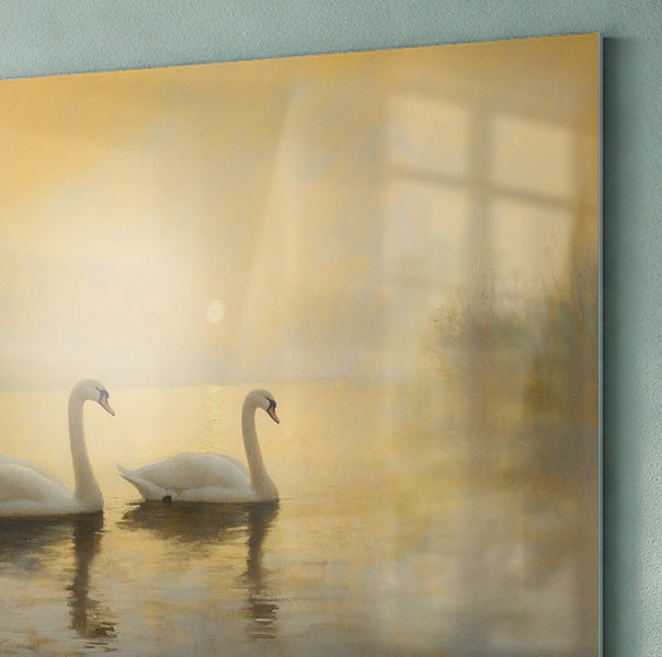 Misty Swan Lake African American canvas print view 22