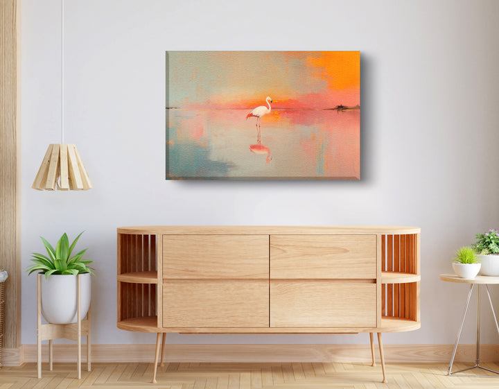 Pink Flamingo Lake African American Wall Art Print
