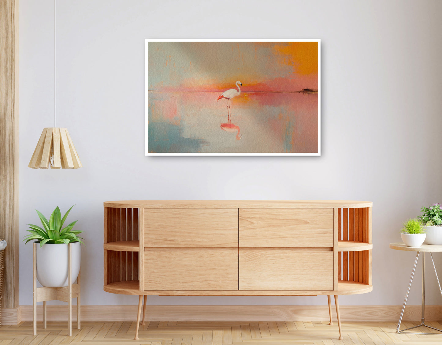 Alternate view of Pink Flamingo Lake African American canvas print