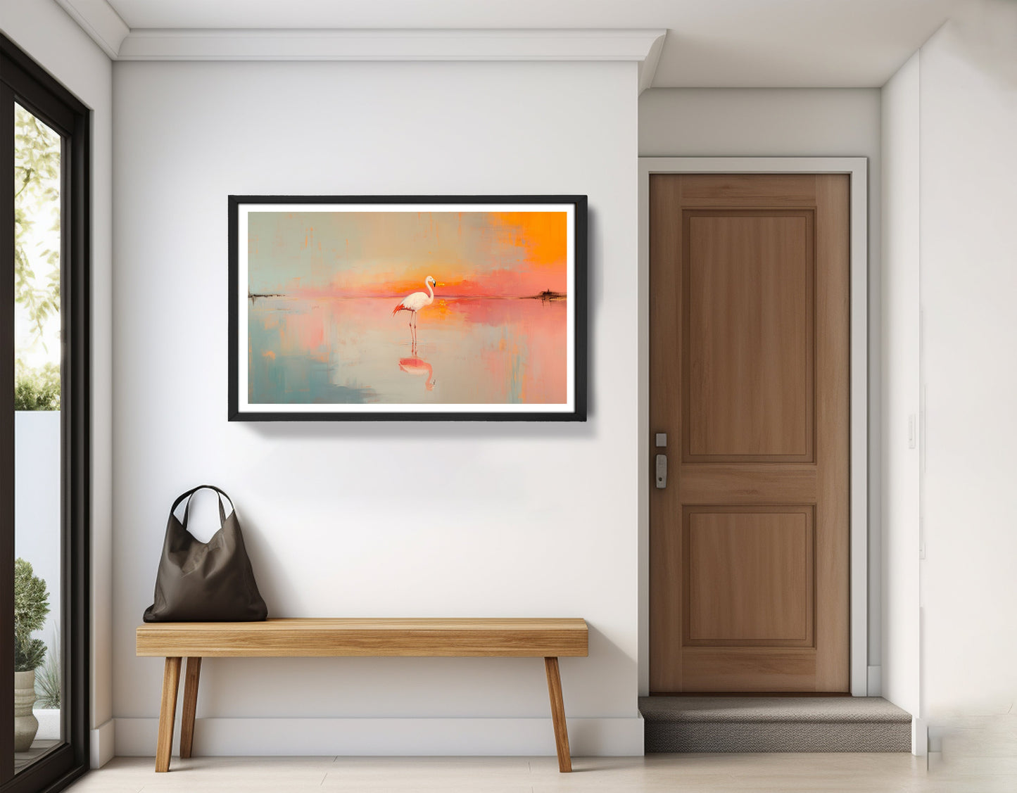 Pink Flamingo Lake African American canvas print view 71