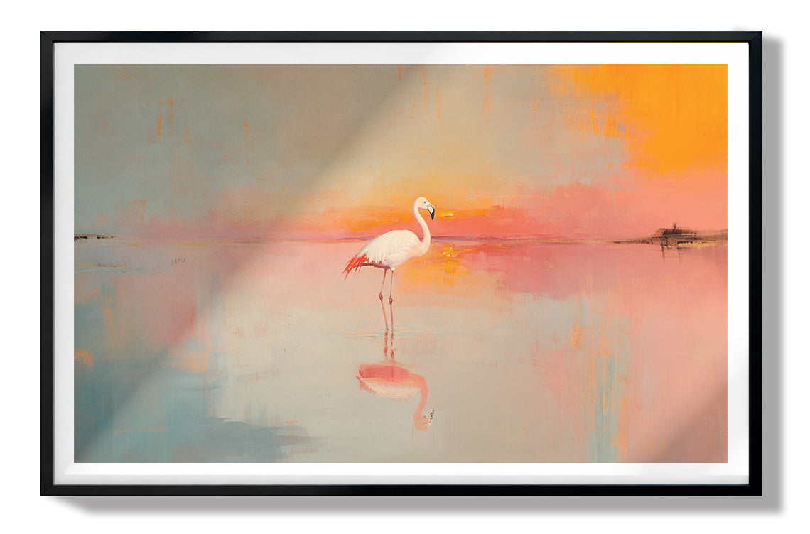 Pink Flamingo Lake African American canvas print view 67