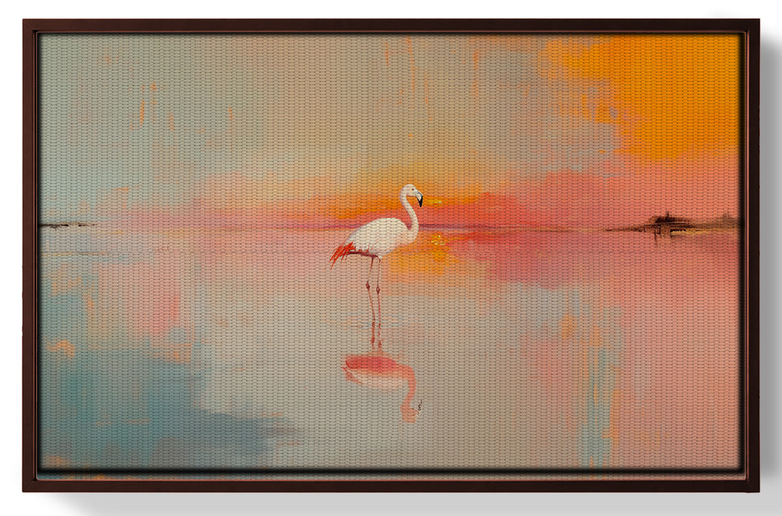 Pink Flamingo Lake African American canvas print view 31